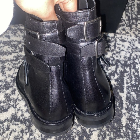 Saint Laurent Army 20 Buckle Boot in Kangaroo Embossed Leather - Picture 9 of 15